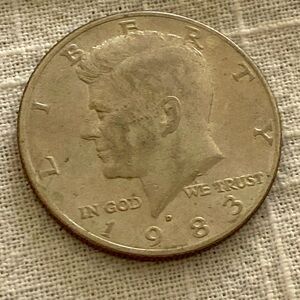 Vintage 1983 D Kennedy Half Dollar Coin